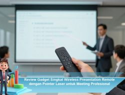 Review Gadget Singkat Wireless Presentation Remote dengan Pointer Laser untuk Meeting Profesional
