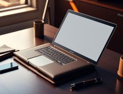 Laptop Elegan Dengan Balutan Kulit Sintetis Untuk Tampilan Bisnis Lebih Berkelas